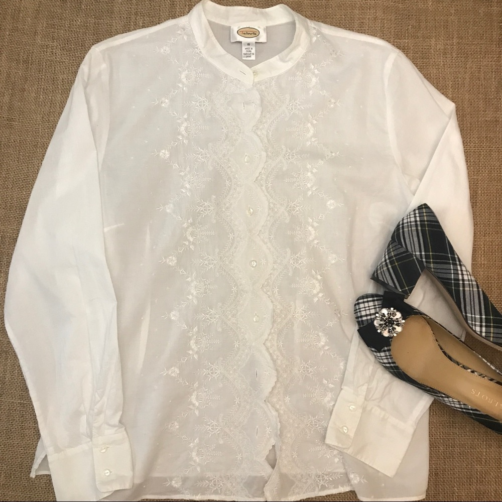 Talbots Embroidered Shirt - Picture 2 of 7